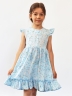 Платье для девочки вискоза БУШОН ST66, цвет голубой цветы