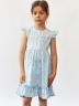 Платье для девочки вискоза БУШОН ST66, цвет голубой цветы