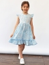 Платье для девочки вискоза БУШОН ST66, цвет голубой цветы
