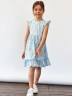 Платье для девочки вискоза БУШОН ST66, цвет голубой цветы