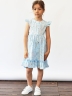 Платье для девочки вискоза БУШОН ST66, цвет голубой цветы