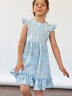 Платье для девочки вискоза БУШОН ST66, цвет голубой цветы