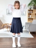 Юбка для девочек школьная БУШОН, модель SK90, цвет темно-синий
