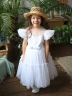 Платье для девочки нарядное БУШОН, цвет белый 