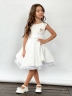 Платье для девочки праздничное БУШОН ST36, цвет белый 