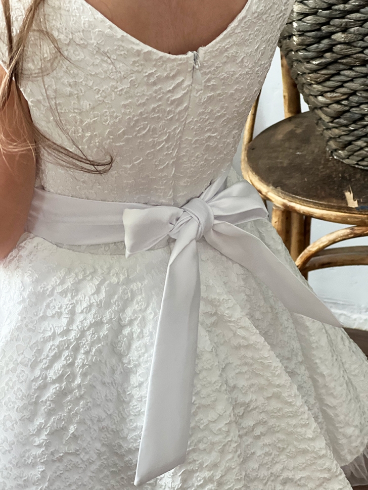 Платье для девочки праздничное БУШОН ST36, цвет белый 