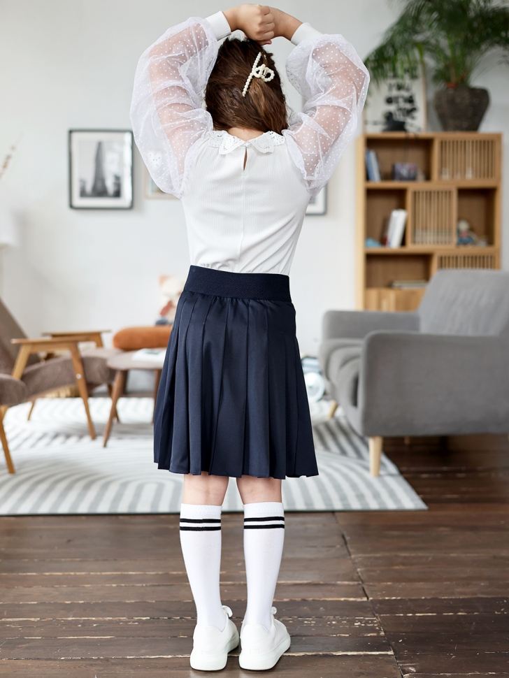 Блузка для девочек школьная БУШОН SK54, цвет белый