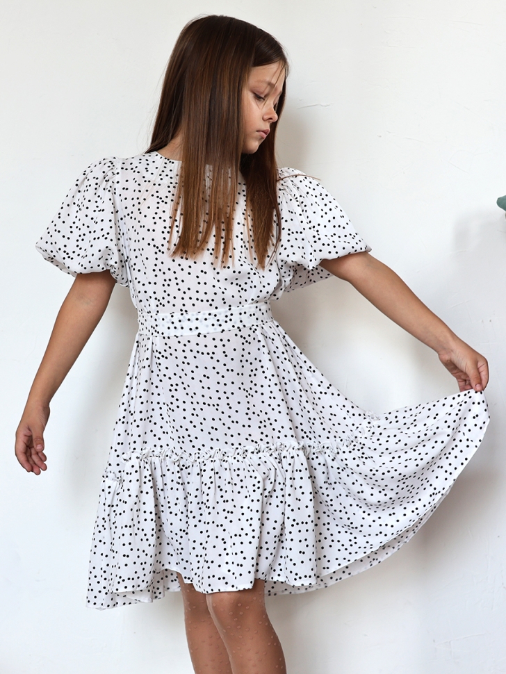 Платье для девочки нарядное БУШОН ST62, цвет белый