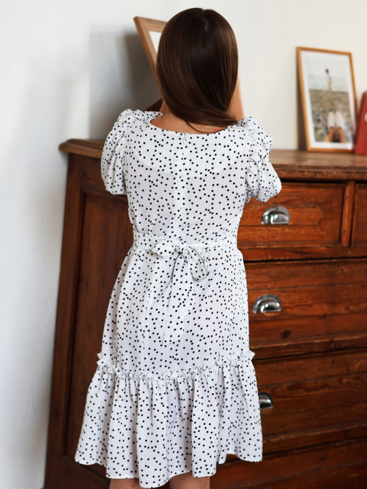 Платье для девочки нарядное БУШОН ST62, цвет белый