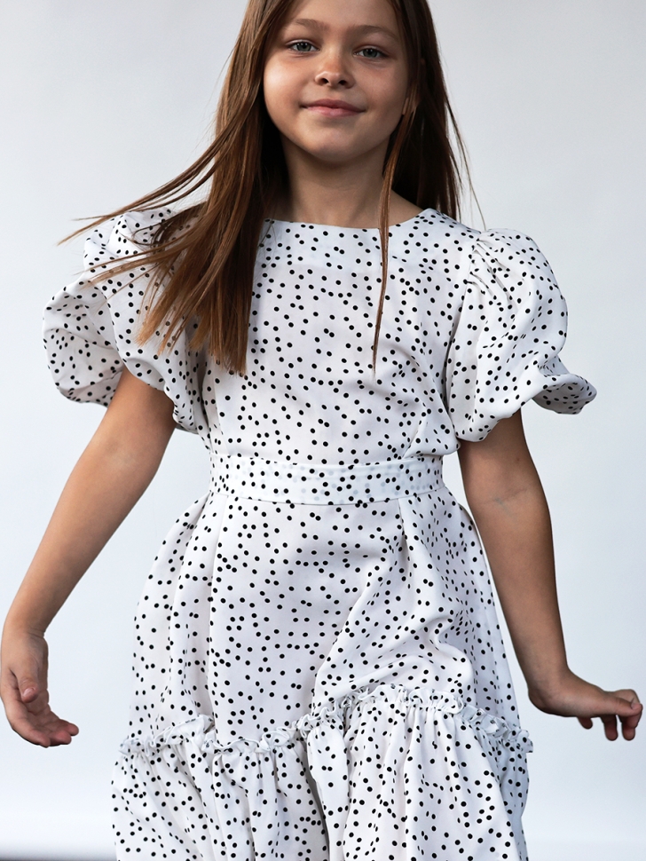 Платье для девочки нарядное БУШОН ST62, цвет белый