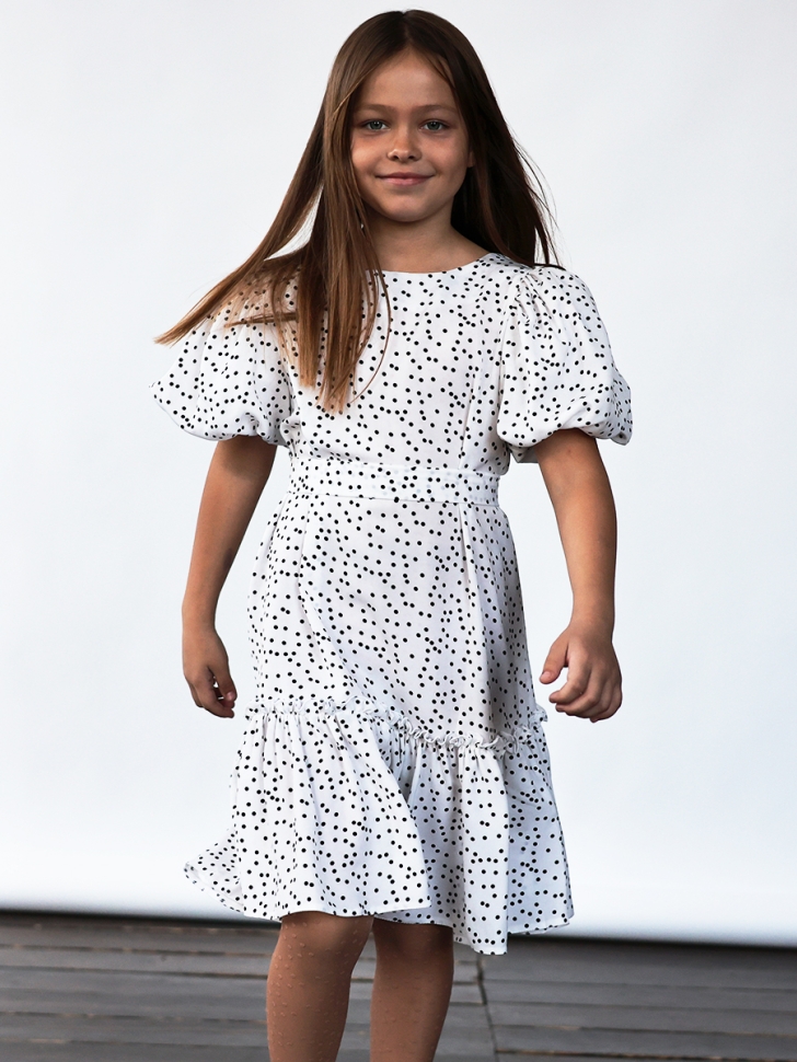 Платье для девочки нарядное БУШОН ST62, цвет белый