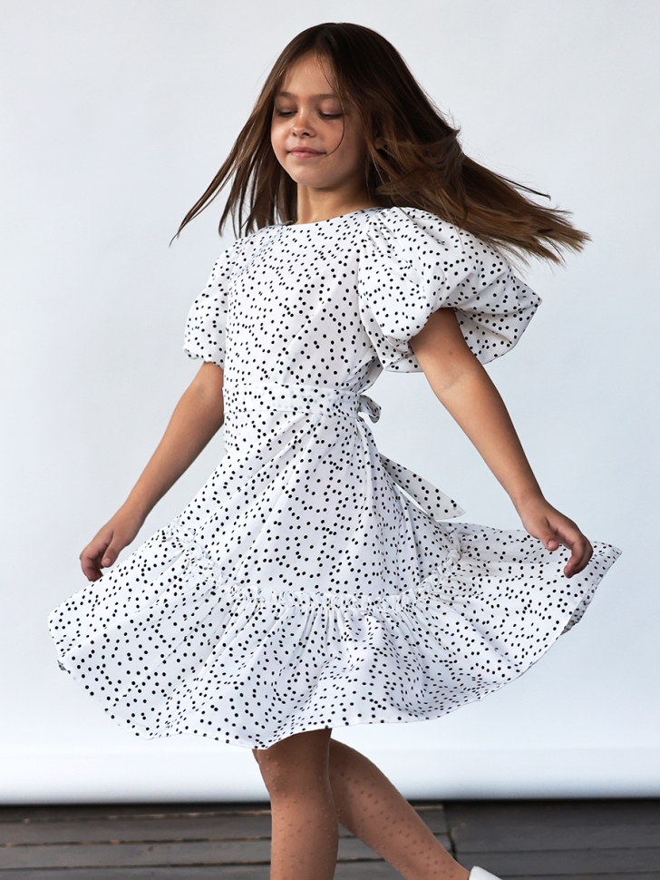 Платье для девочки нарядное БУШОН ST62, цвет белый