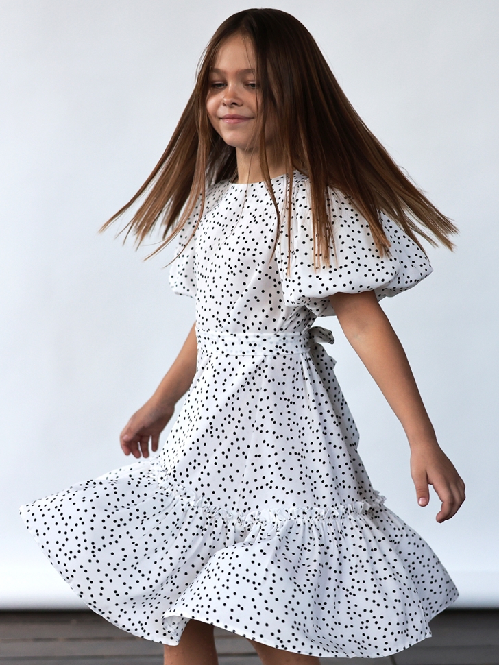 Платье для девочки нарядное БУШОН ST62, цвет белый