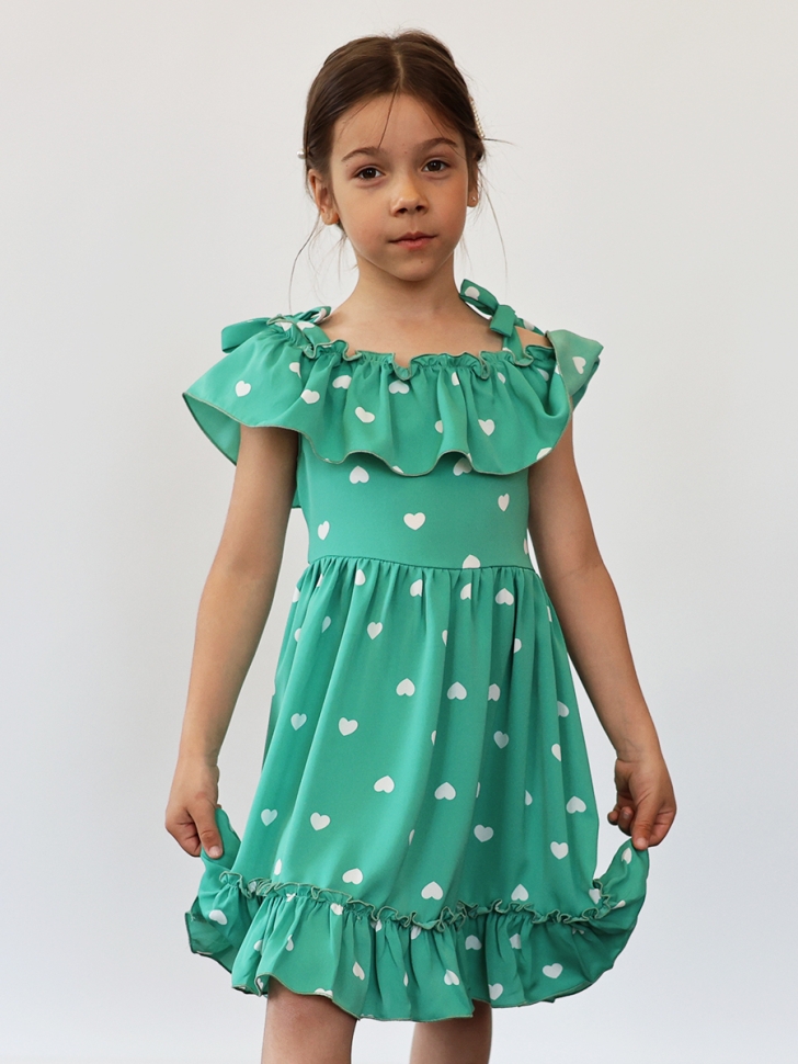 Платье для девочки вискоза БУШОН ST65, цвет мятный