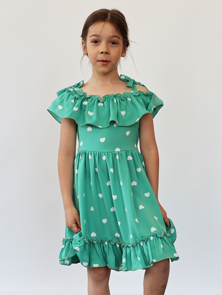 Платье для девочки вискоза БУШОН ST65, цвет мятный