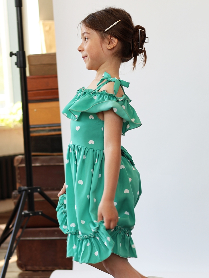 Платье для девочки вискоза БУШОН ST65, цвет мятный