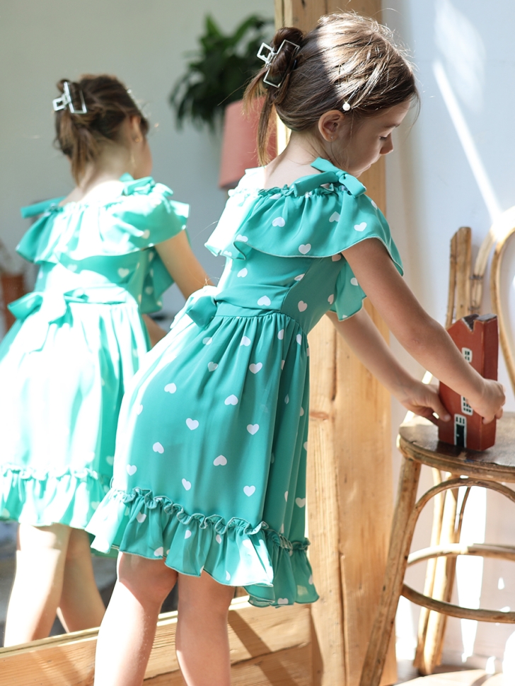 Платье для девочки вискоза БУШОН ST65, цвет мятный