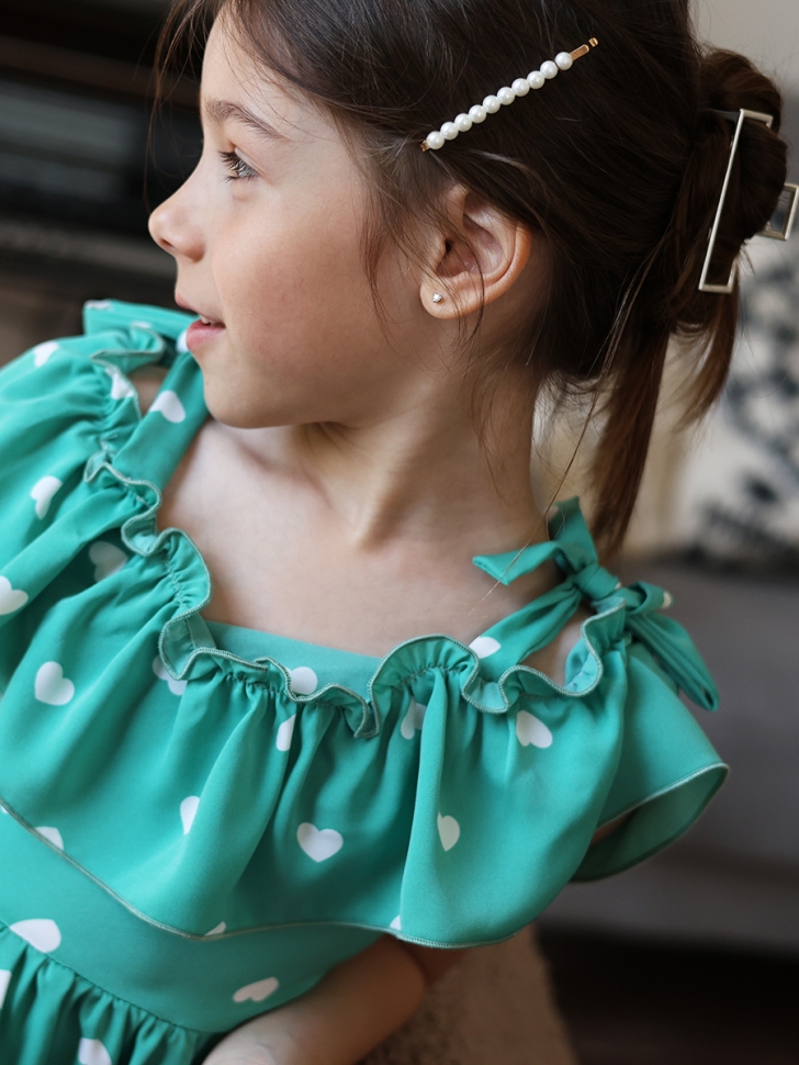 Платье для девочки вискоза БУШОН ST65, цвет мятный