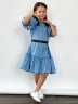 Платье для девочки нарядное БУШОН ST62, цвет голубой 