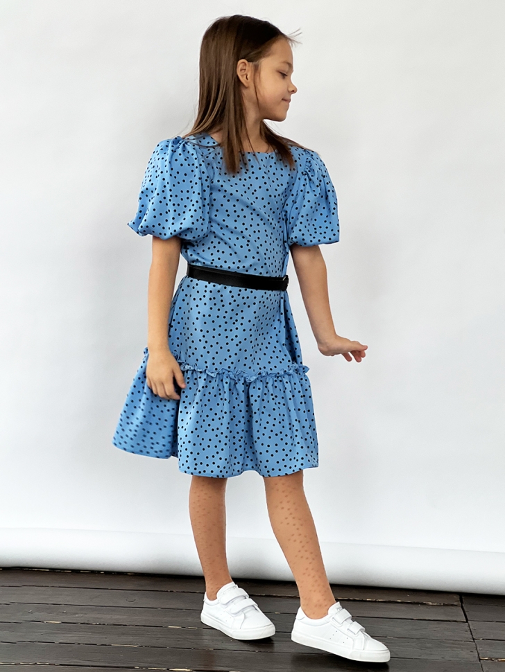 Платье для девочки нарядное БУШОН ST62, цвет голубой 