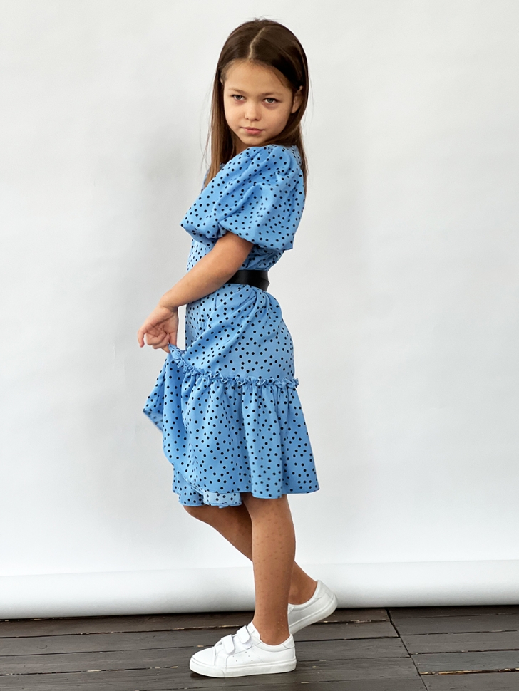 Платье для девочки нарядное БУШОН ST62, цвет голубой 