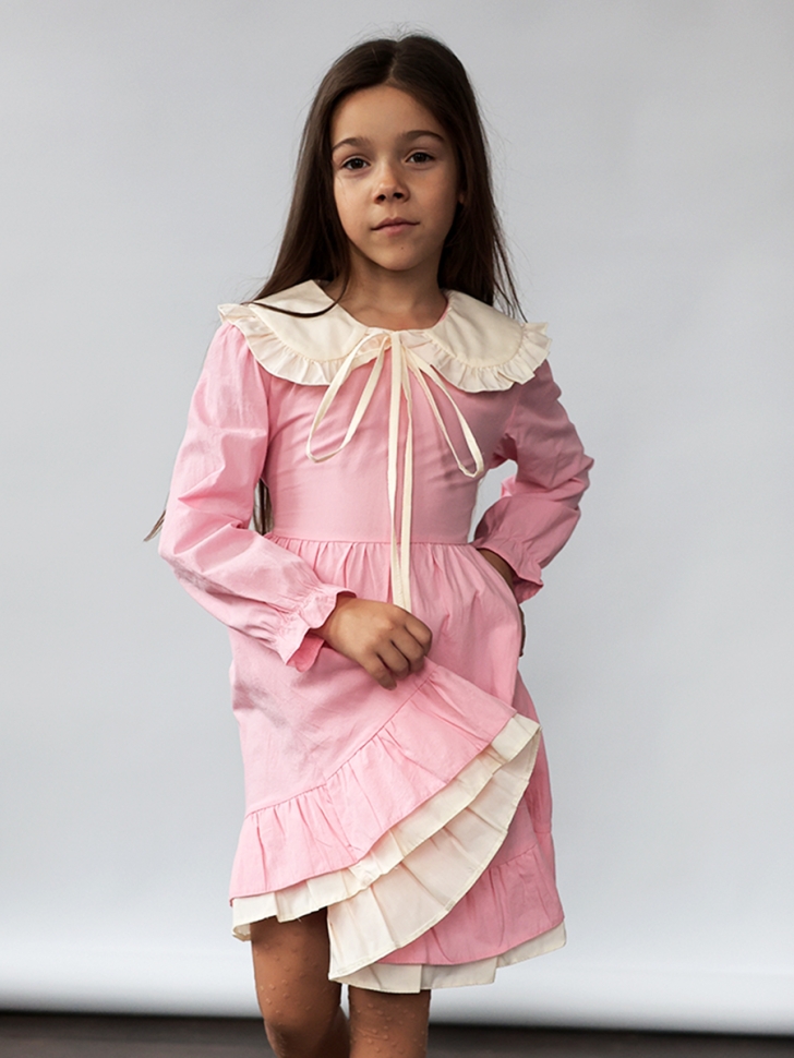 Платье для девочки нарядное БУШОН ST593, цвет розовый 