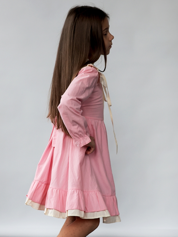 Платье для девочки нарядное БУШОН ST593, цвет розовый 