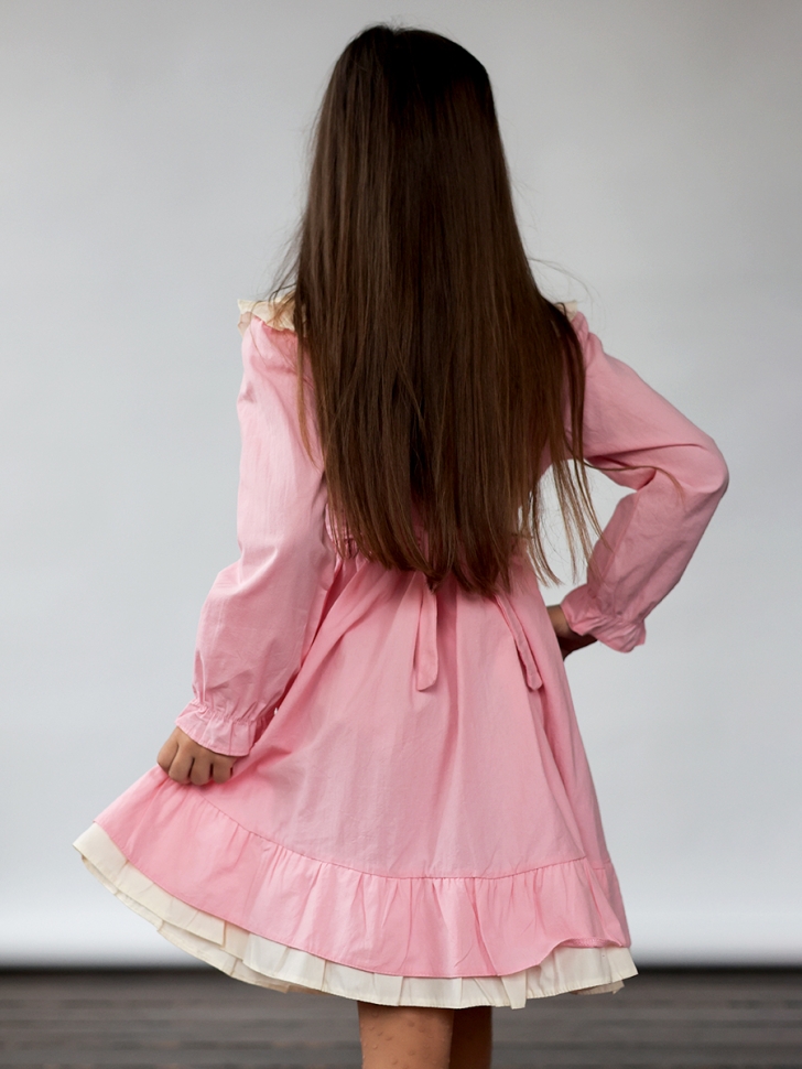 Платье для девочки нарядное БУШОН ST593, цвет розовый 