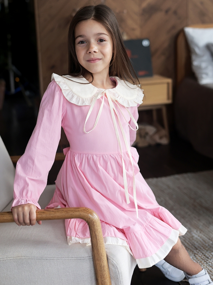 Платье для девочки нарядное БУШОН ST593, цвет розовый 