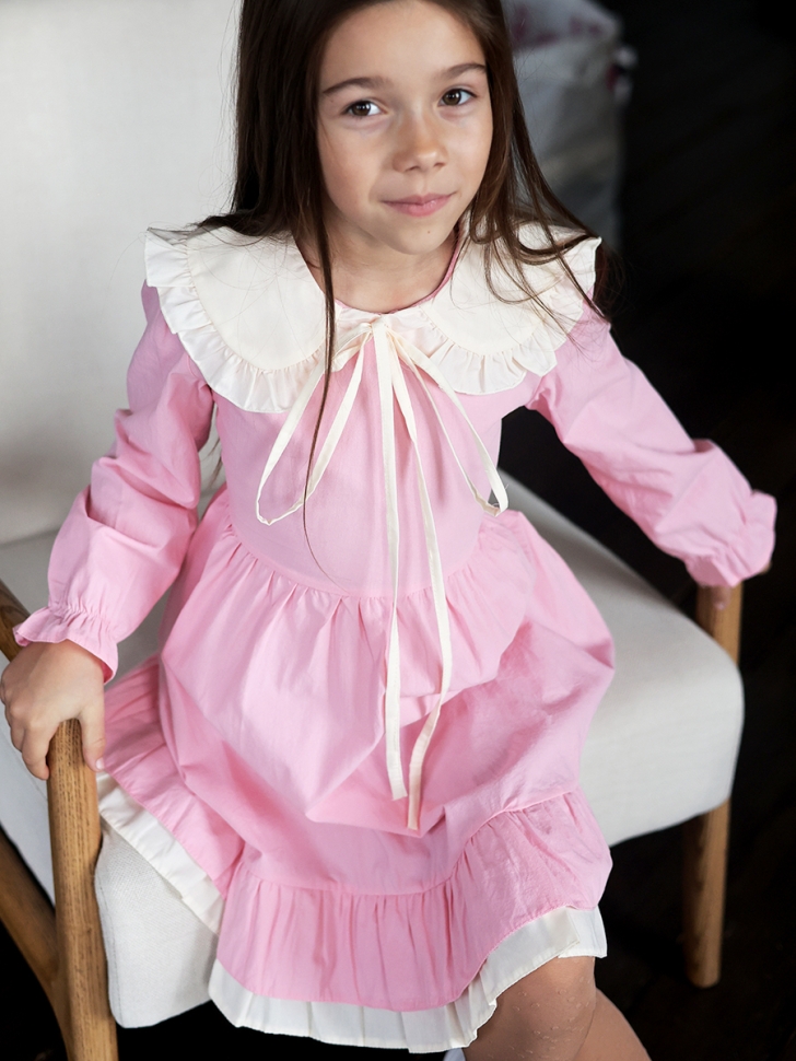 Платье для девочки нарядное БУШОН ST593, цвет розовый 