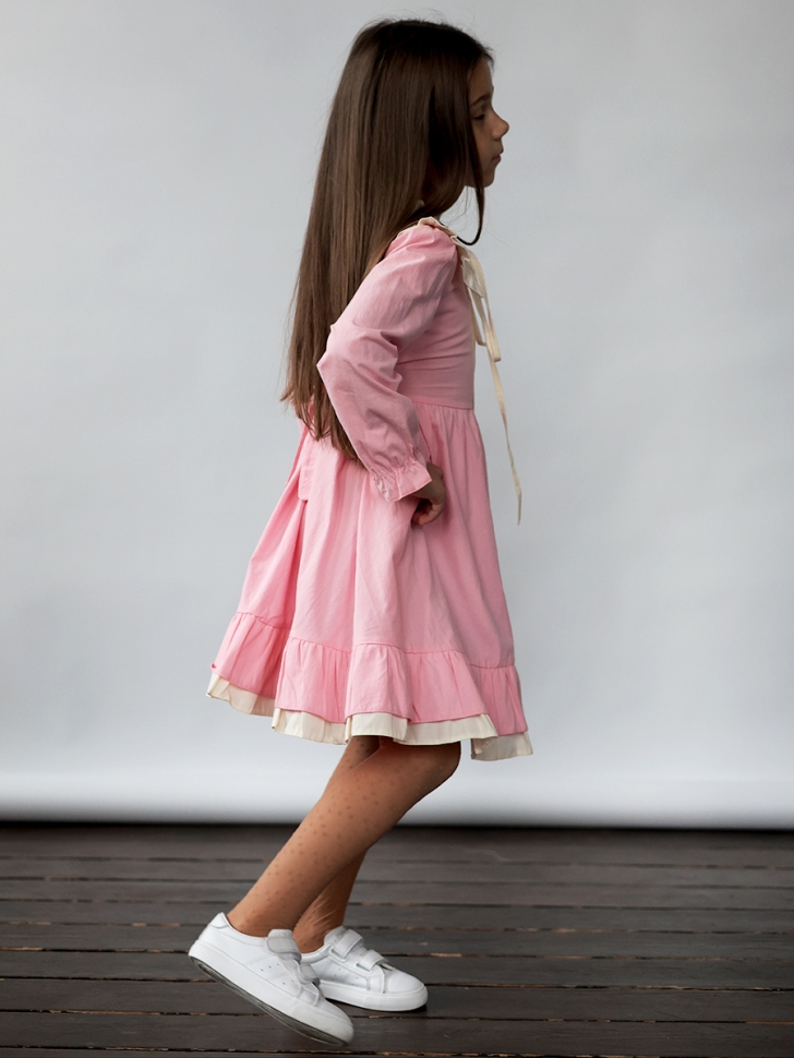 Платье для девочки нарядное БУШОН ST593, цвет розовый 