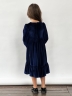 Платье велюровое нарядное БУШОН ST63, цвет темно-синий