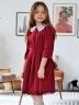 Платье для девочки школьное БУШОН SK1113, цвет бордовый