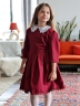 Платье для девочки школьное БУШОН SK1113, цвет бордовый