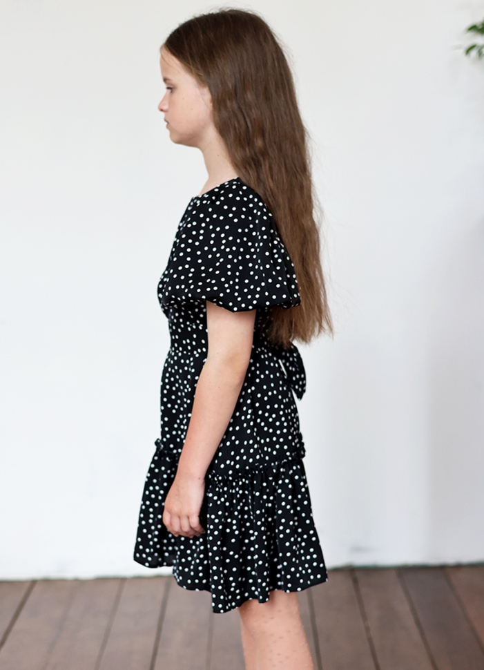 Платье для девочки нарядное БУШОН ST62, цвет черный