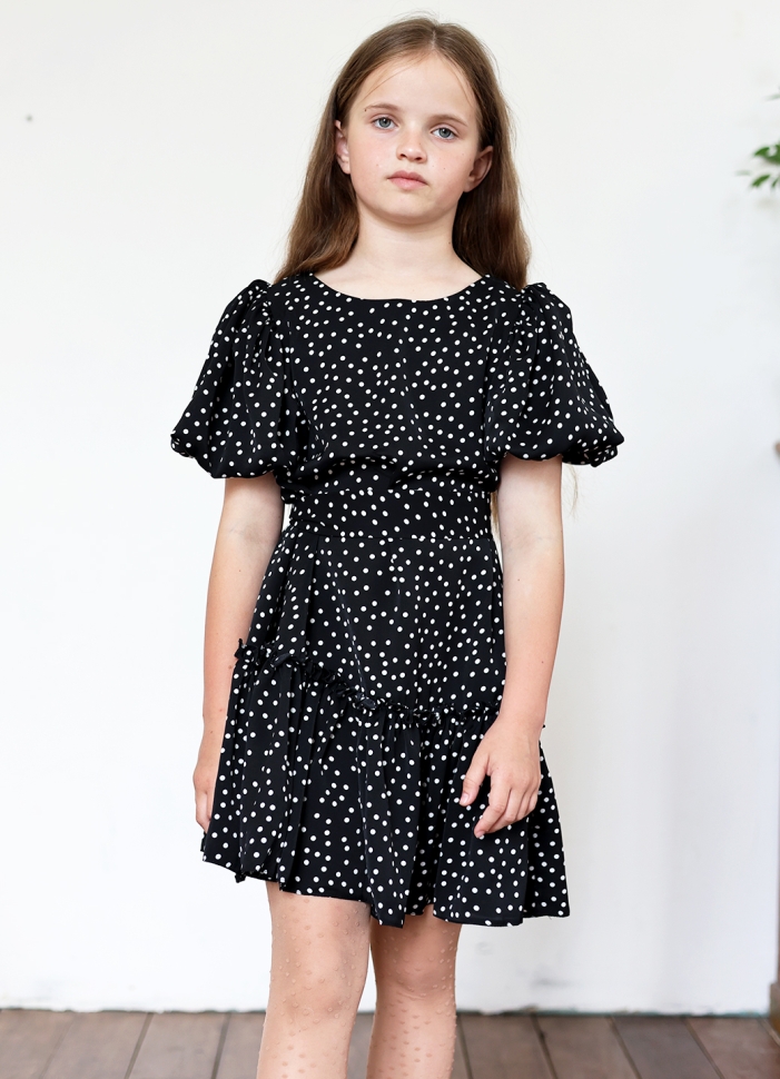 Платье для девочки нарядное БУШОН ST62, цвет черный