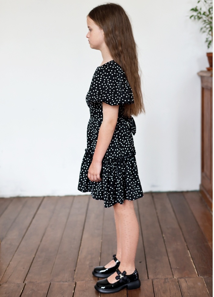 Платье для девочки нарядное БУШОН ST62, цвет черный