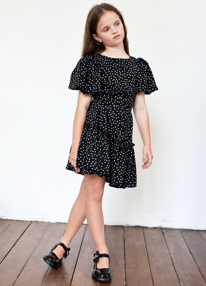 Платье для девочки нарядное БУШОН ST62, цвет черный