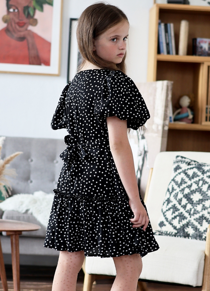 Платье для девочки нарядное БУШОН ST62, цвет черный