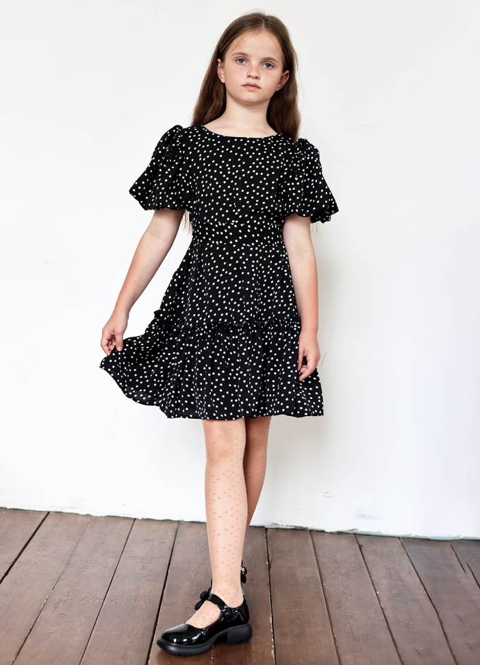 Платье для девочки нарядное БУШОН ST62, цвет черный