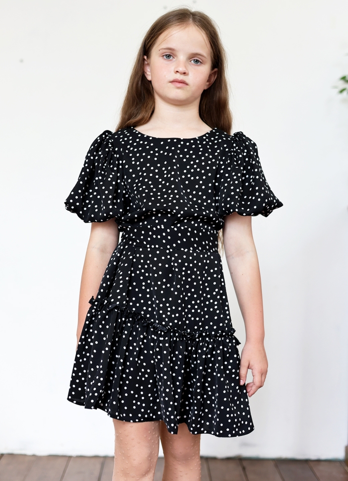 Платье для девочки нарядное БУШОН ST62, цвет черный