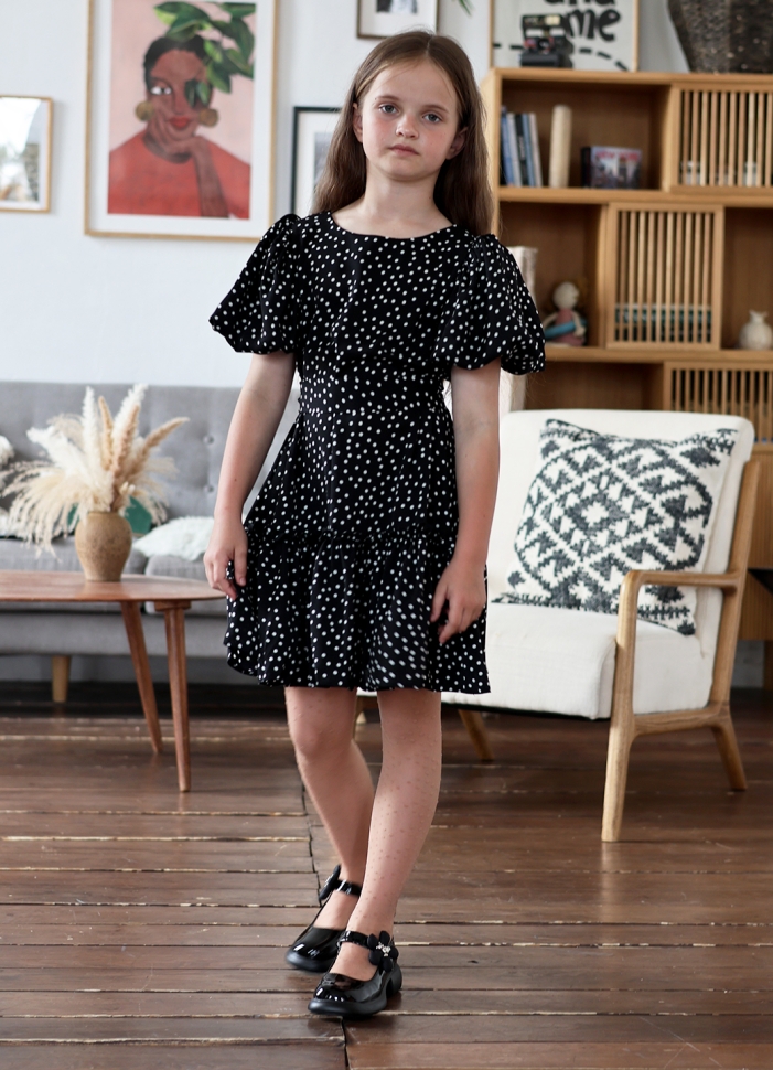 Платье для девочки нарядное БУШОН ST62, цвет черный