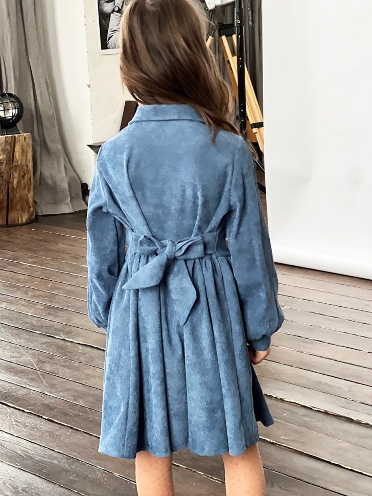 Платье для девочки школьное БУШОН ST73, цвет джинс