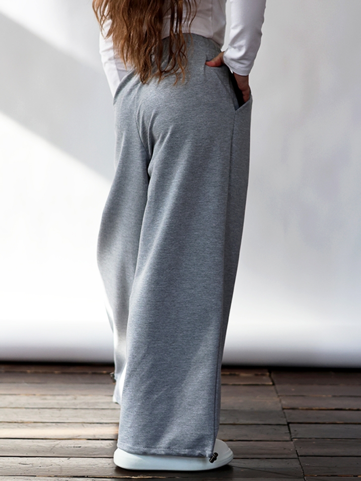 Брюки для девочек БУШОН ST113, цвет серый 