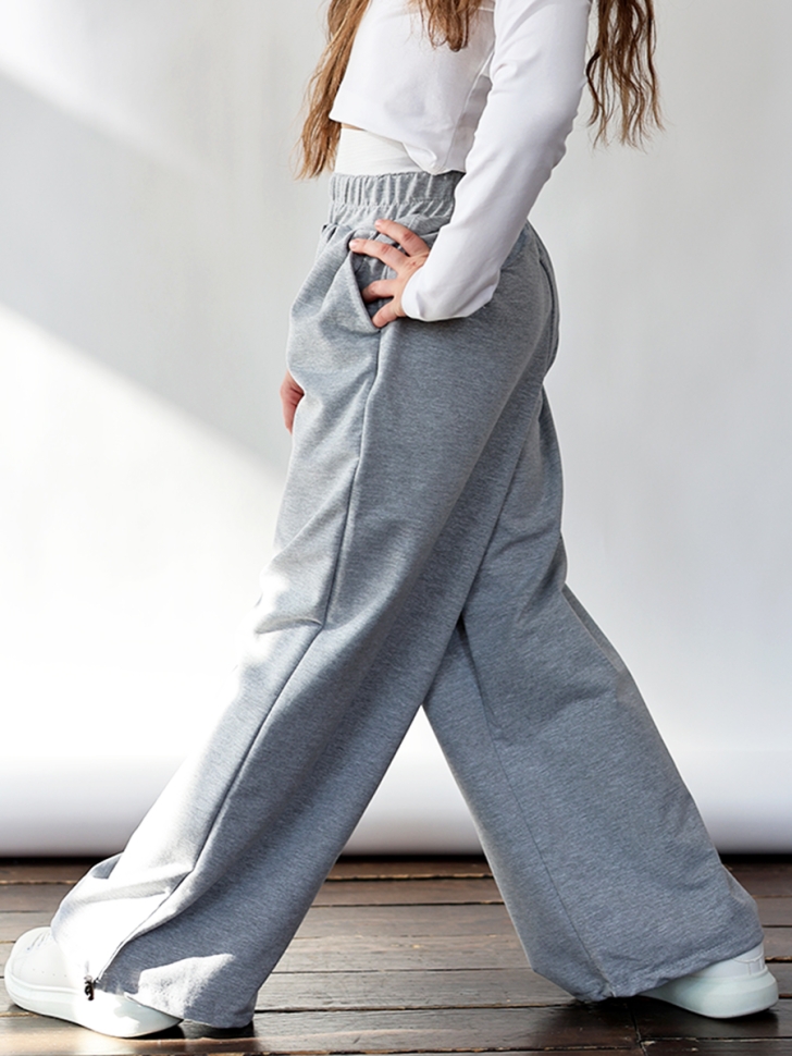 Брюки для девочек БУШОН ST113, цвет серый 