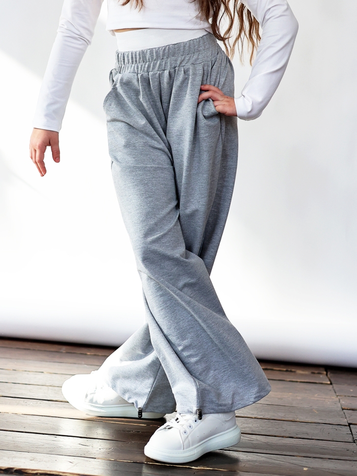 Брюки для девочек БУШОН ST113, цвет серый 