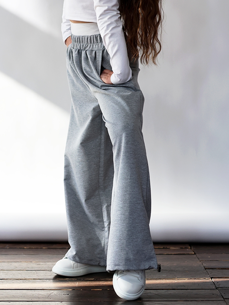 Брюки для девочек БУШОН ST113, цвет серый 