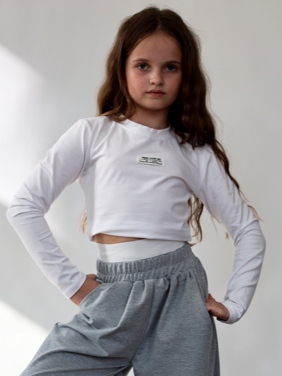 Брюки для девочек БУШОН ST113, цвет серый 