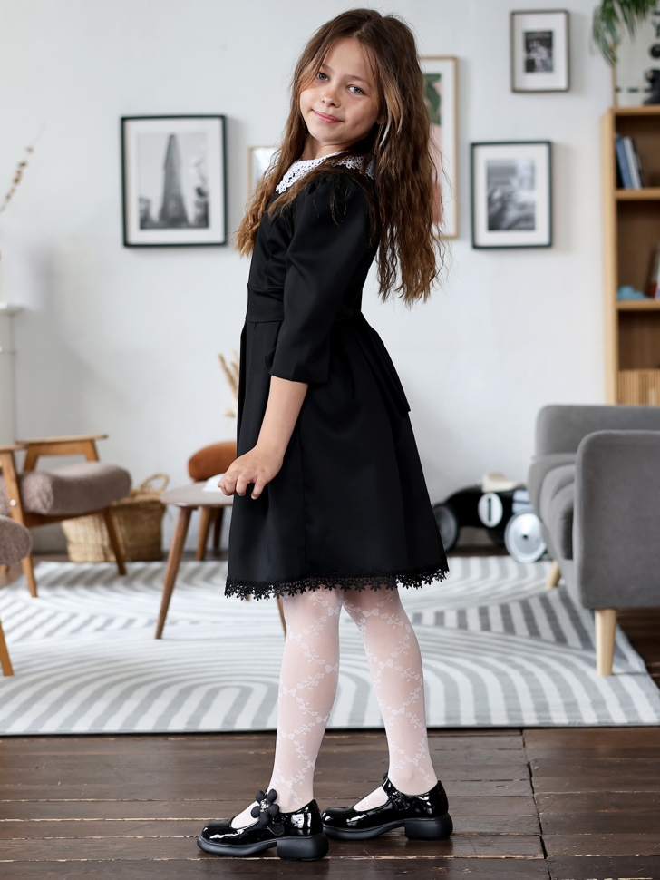 Платье для девочки школьное БУШОН SK1113, цвет черный