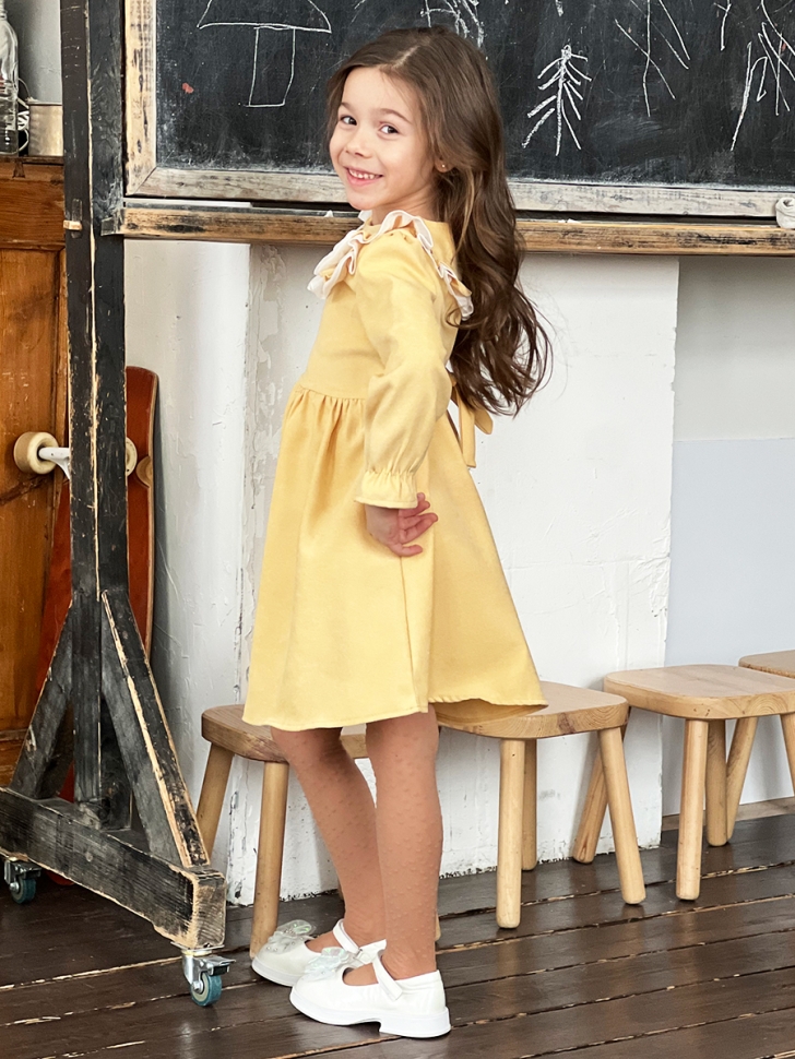 Платье для девочки нарядное БУШОН ST59, цвет желтый 